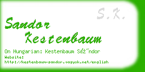 sandor kestenbaum business card
